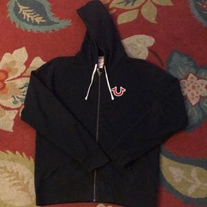 True Religion Black Hoodie Jacket